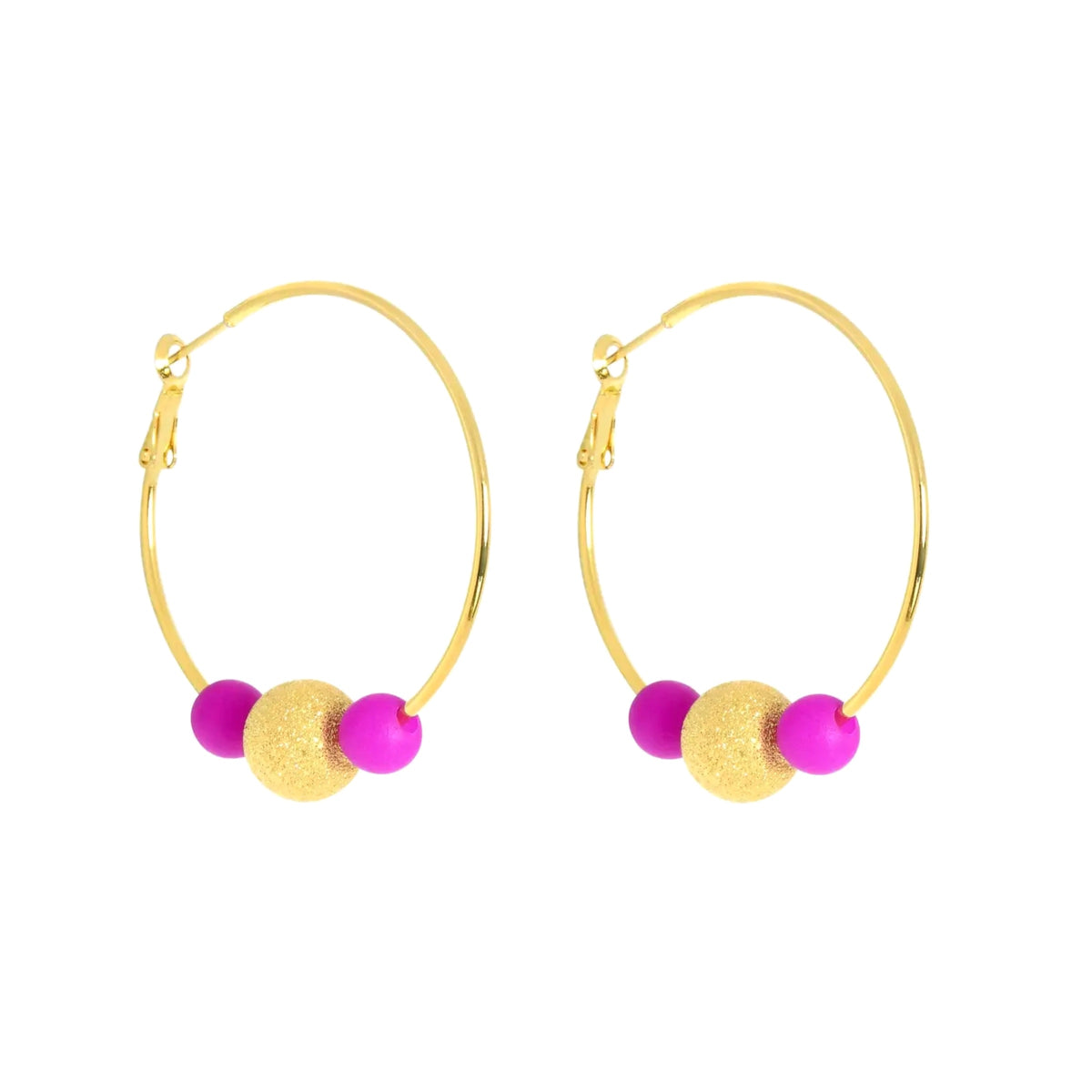 Large Purple Disco Hoopla Earrings