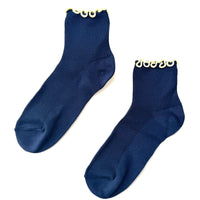 *Just landed* Petite Ruffled Hugger Crew Navy/Butter