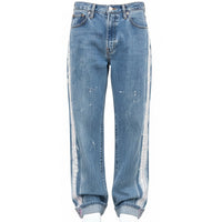 Upcyled Levi's with painted seam