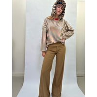 Camel Stripe Long Sleeve T