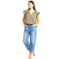 *AW26* Overdyed Puff Top Army