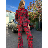 The West Village Melrose Trousers Red Tartan