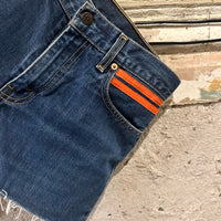 *NEW* Levi's Cut Offs + Orange Stripe