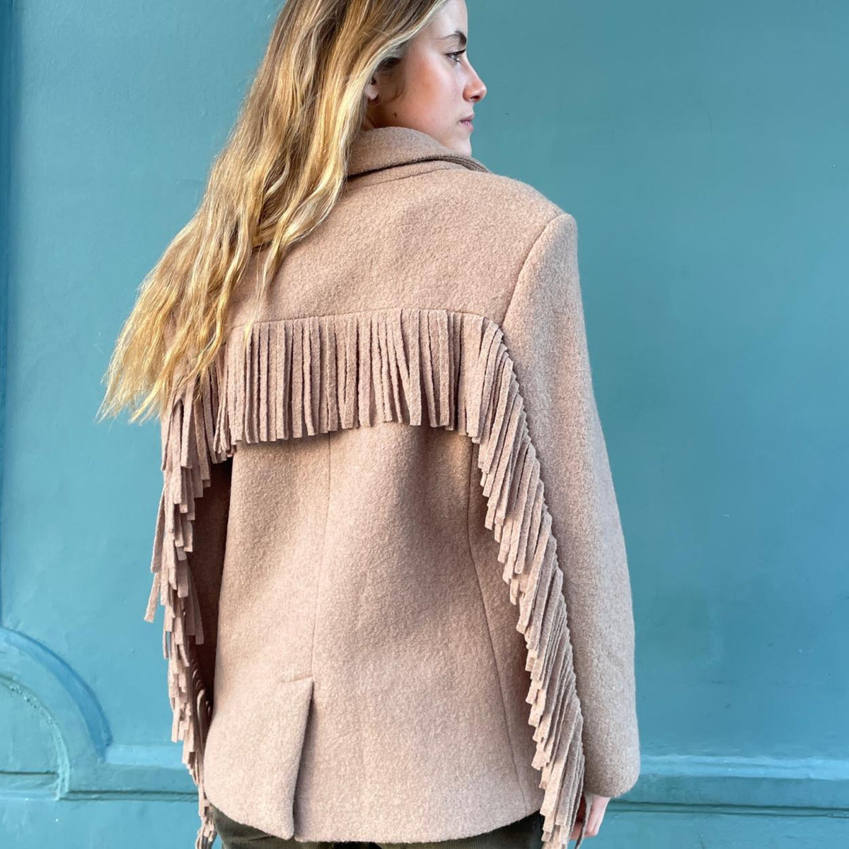 *NEW STYLE* Fringe Jacket Beige