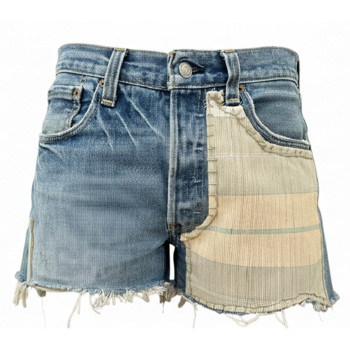 Useless Patched Leg Levi's Cut-Offs