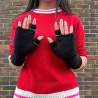 Ring Mittens Black