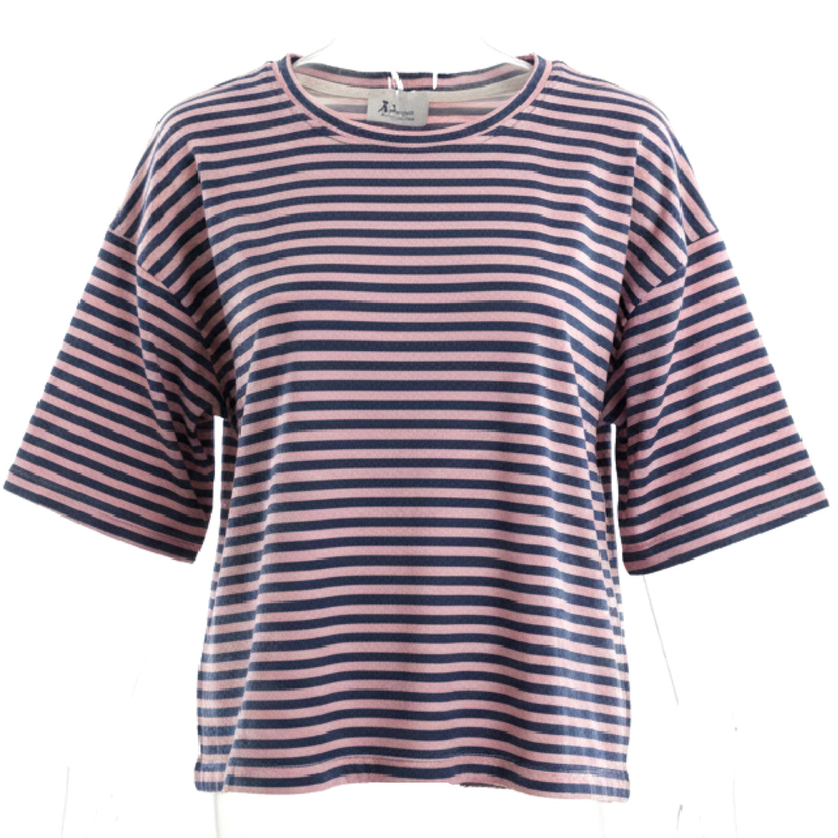 Pink/Blue Stripe Boxy T