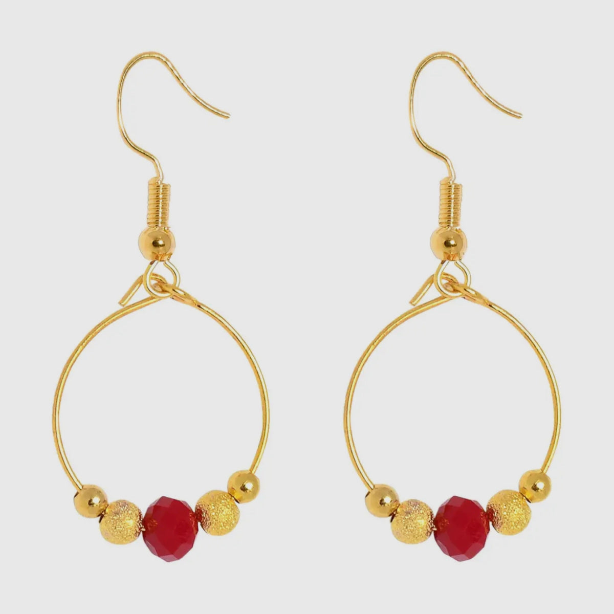 Birdie Earrings Red