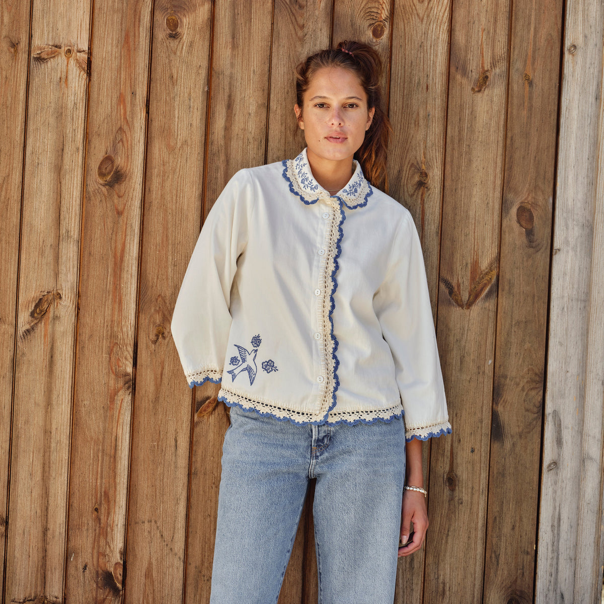 *PRE ORDER* Frady Crochet Trim Top