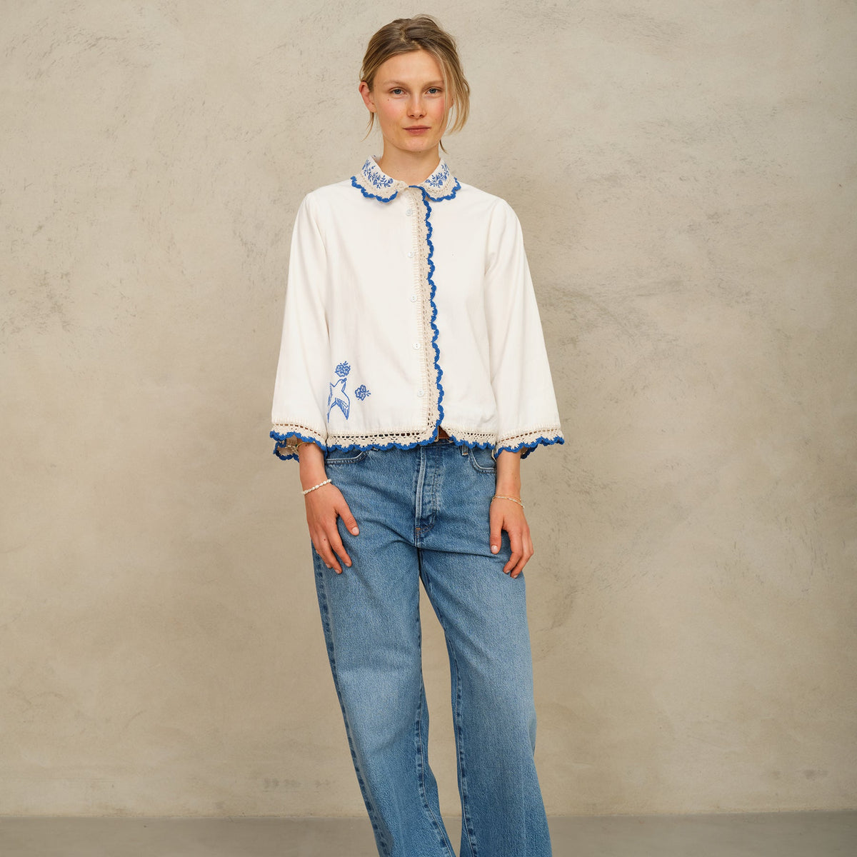 *PRE ORDER* Frady Crochet Trim Top