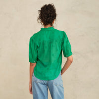 *PRE ORDER* Frani Embroidered Top Green