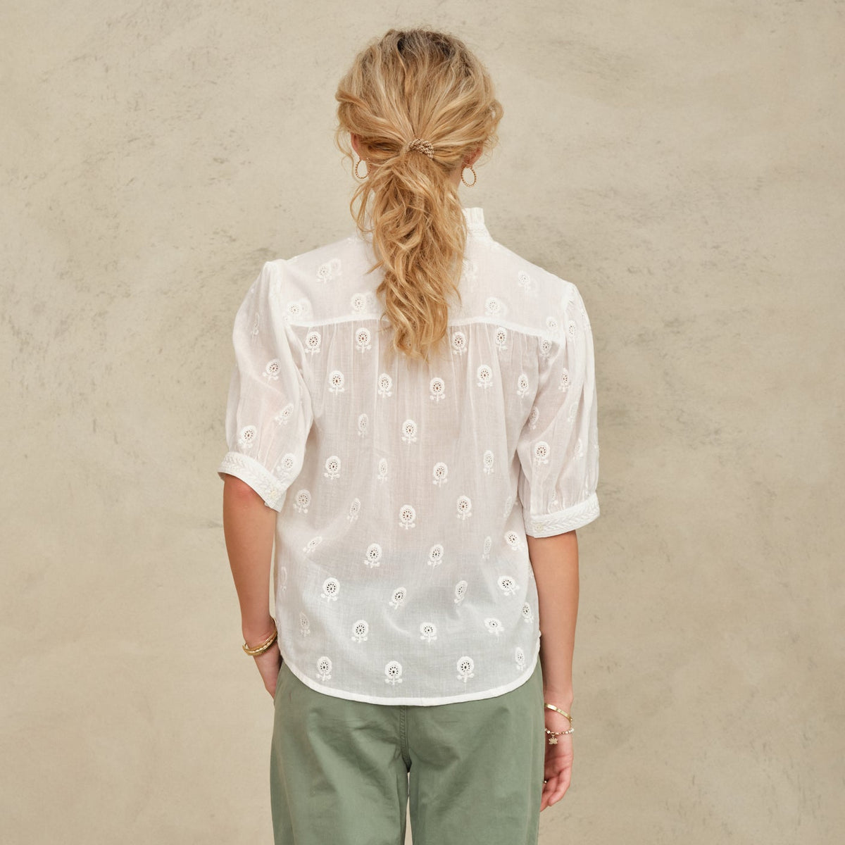 *PRE ORDER* Frani Embroidered Top White