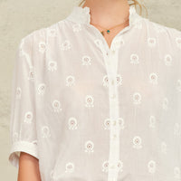 *PRE ORDER* Frani Embroidered Top White