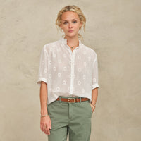 *PRE ORDER* Frani Embroidered Top White