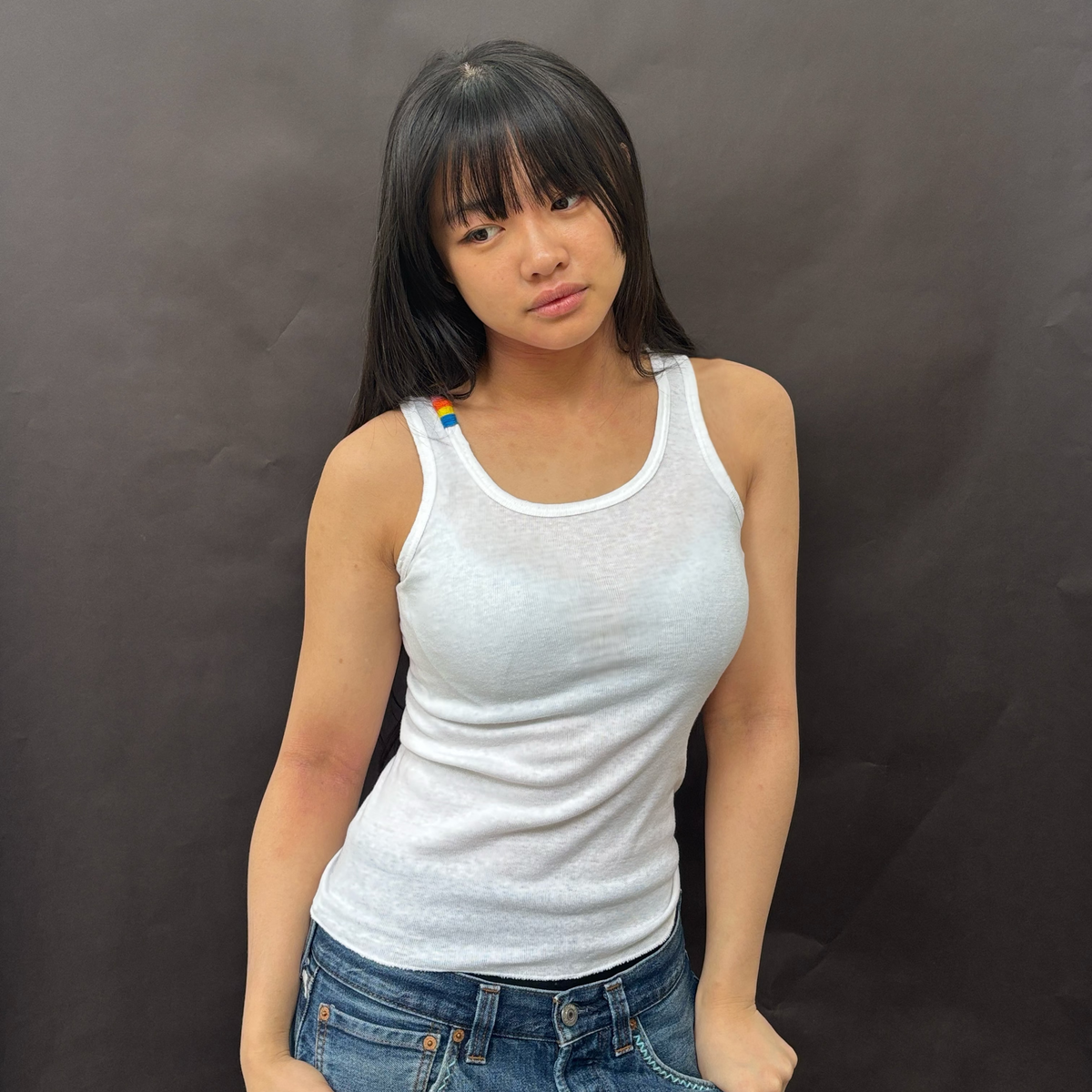 *NEW* White Embroidered Tank