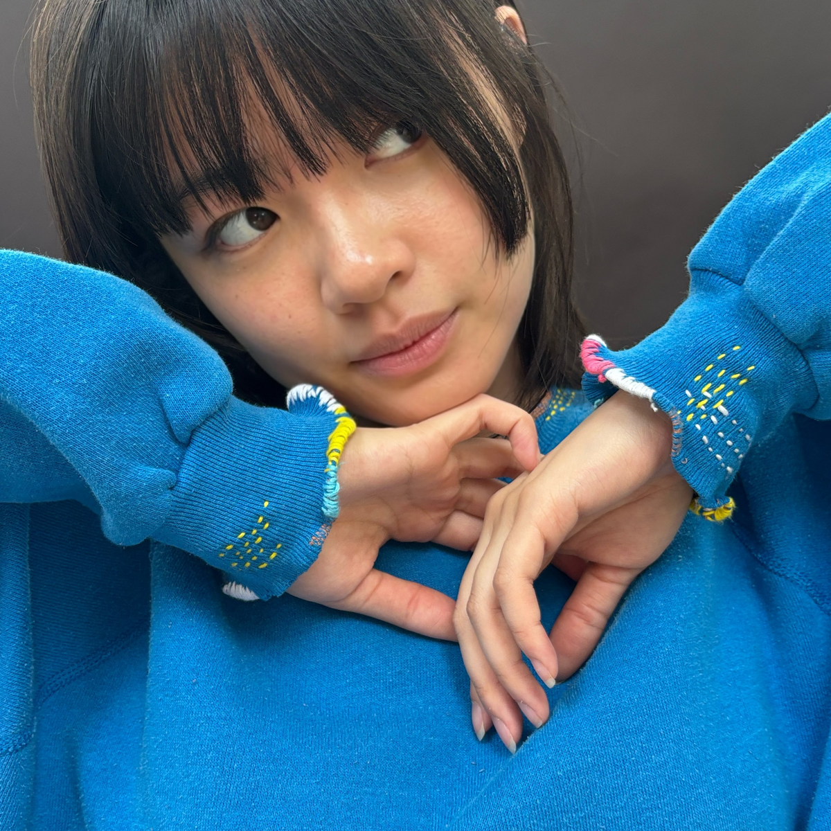 *NEW* Blue Embroidered Sweatshirt