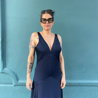 Silk95 Mar A Lago Evening Dress Navy