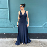 Silk95 Mar A Lago Evening Dress Navy