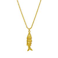 Playa Gold Fish Pendant Necklace