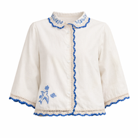 *PRE ORDER* Frady Crochet Trim Top