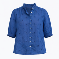 *PRE ORDER* Frani Embroidered Top Cobalt