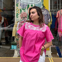 Pink City Embroidered Blouse Pink