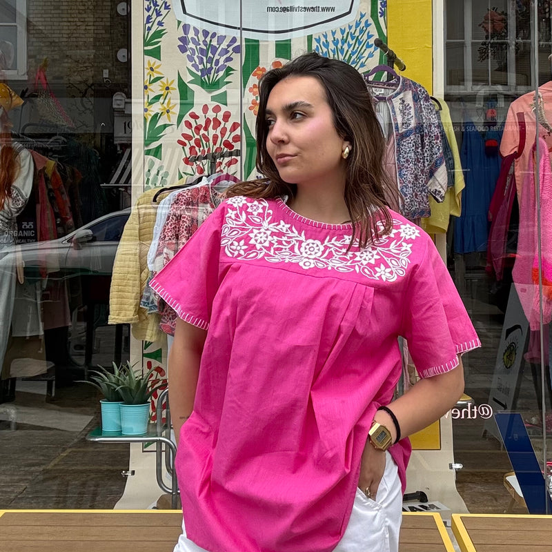 Pink City Embroidered Blouse Pink