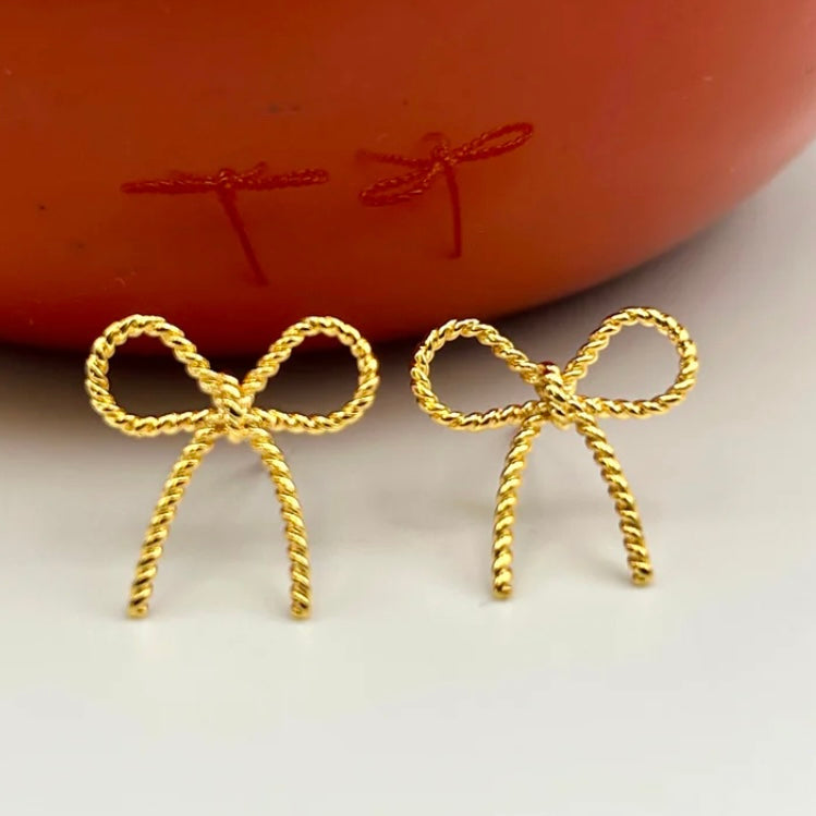 Beaded Bow Earrings