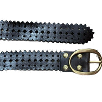 *NEW* Campomaggi Leather Cut Out Belt Dark Brown