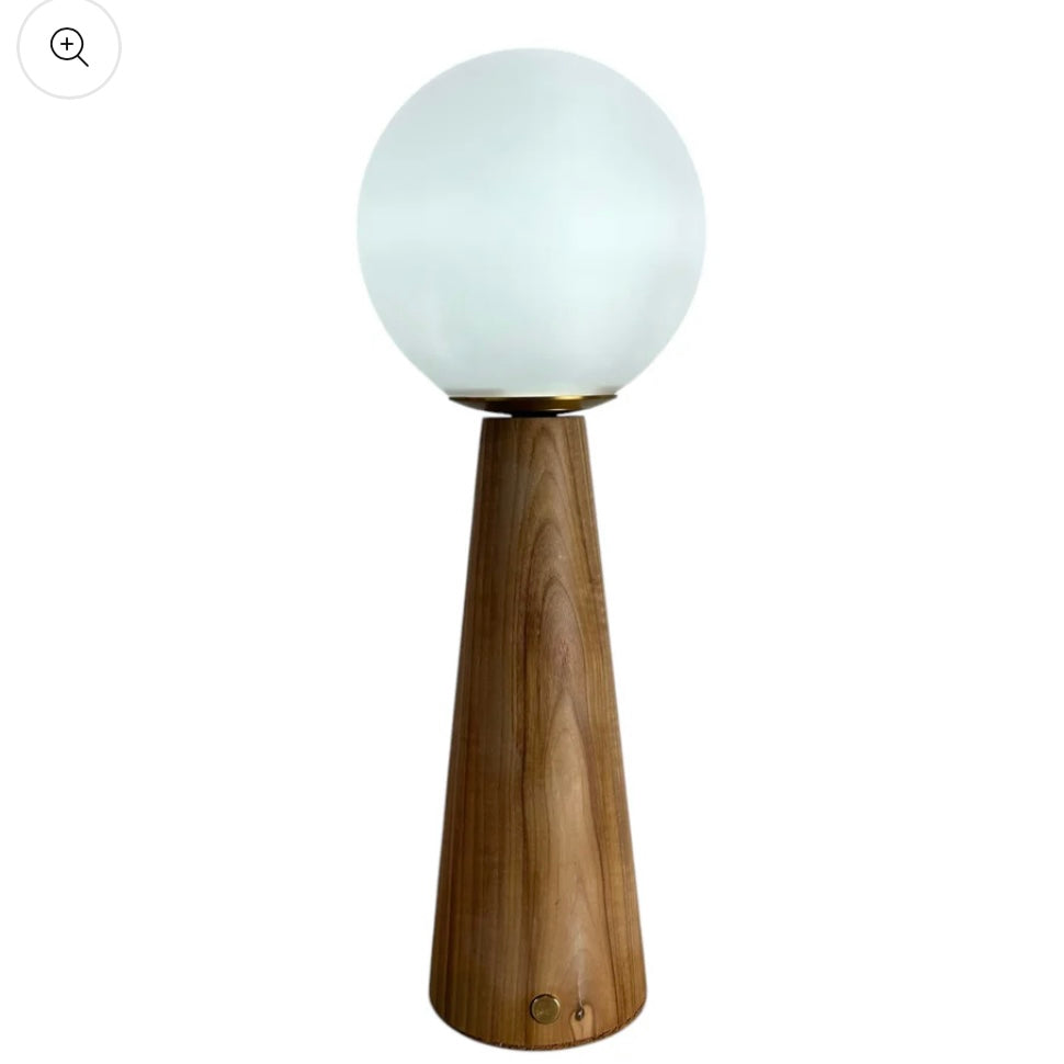 Large Deco Cone Woodern  Lamp