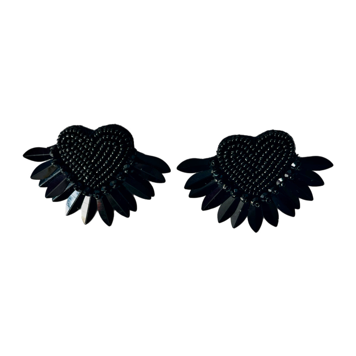 Feeka Mindy Heart Shaped Beads Earrings Noir