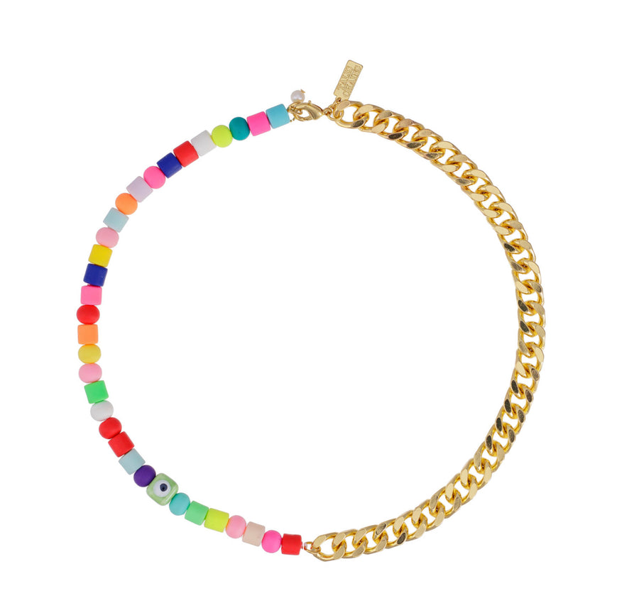 Talis Chains Multicolour beaded chain necklace