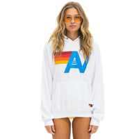 AV Logo Pullover Hoodie Relaxed White