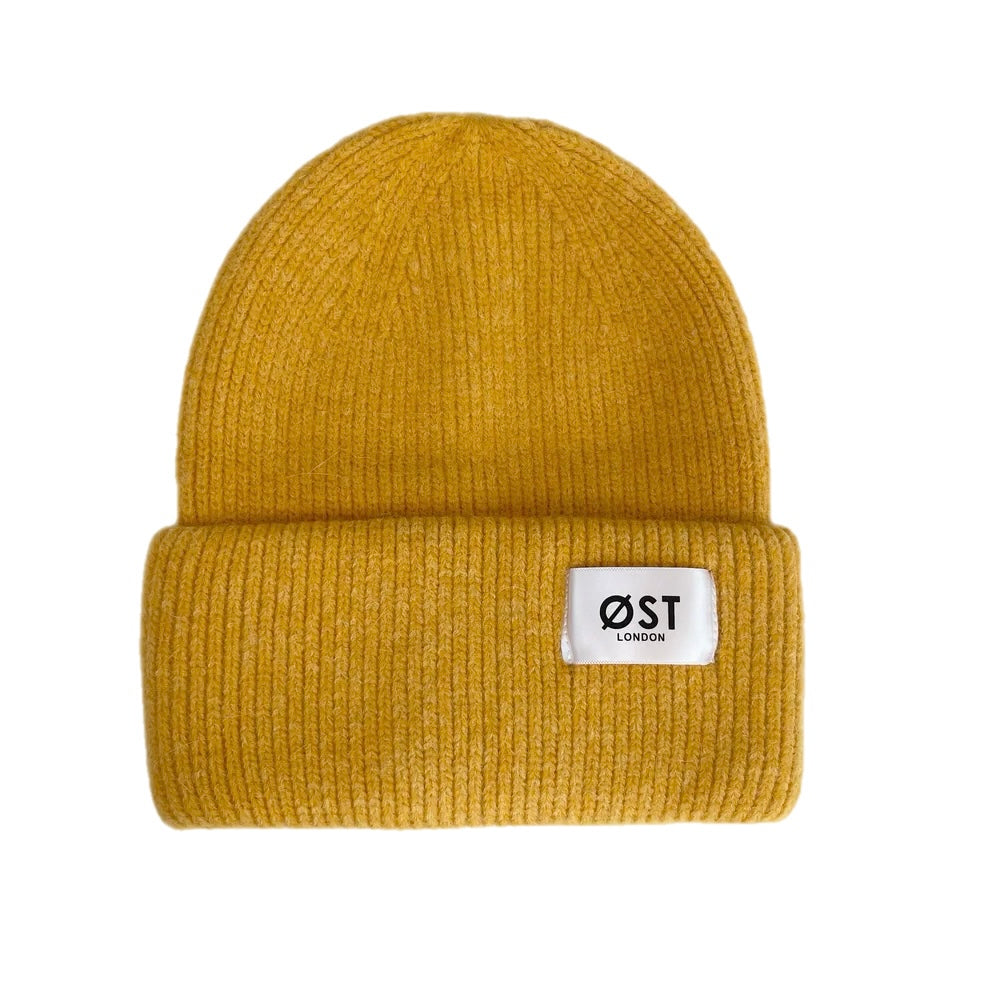 *NEW* Angora Beanie Mustard