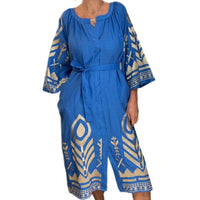 *LANDED* Long Raf belted Feather Dress