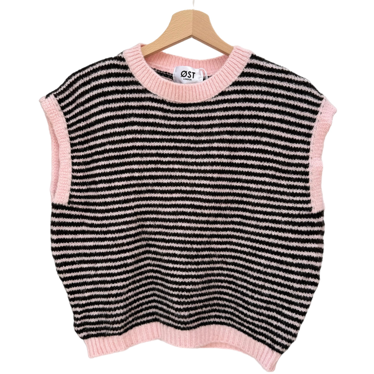 Black Stripe Knitted Vest