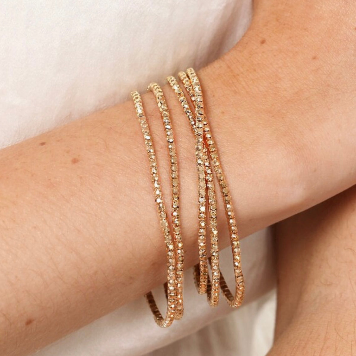 Gold Multi Layer Tennis Bracelets