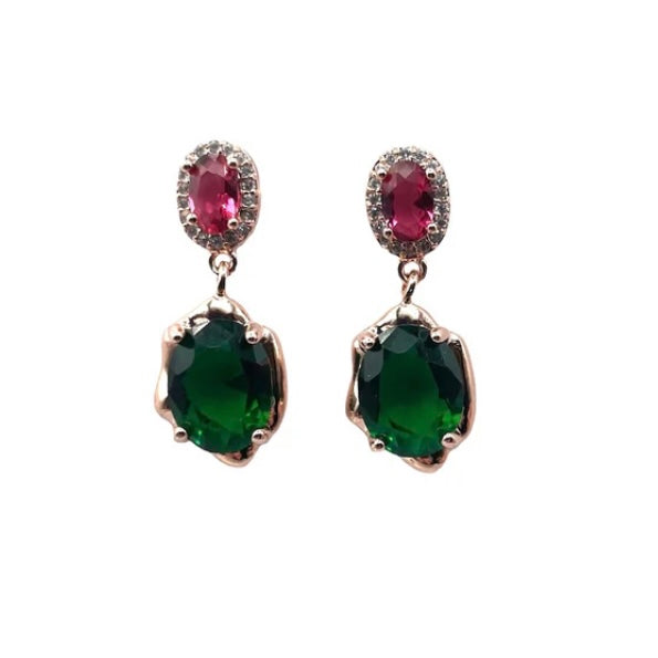 Vintage Emerald Style Earrings