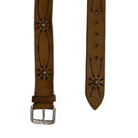 *NEW* Post & Co  Leather Studded Belt Cognac