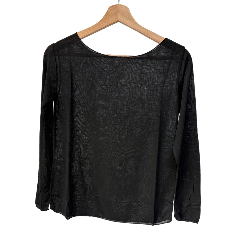 Black Cashmere Layer Top