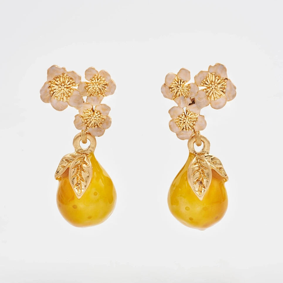 Golden Pear Drop Gold Earrings