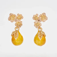 Golden Pear Drop Gold Earrings