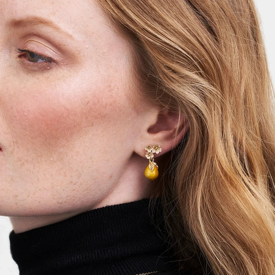 Golden Pear Drop Gold Earrings