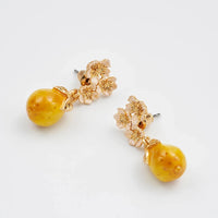 Golden Pear Drop Gold Earrings
