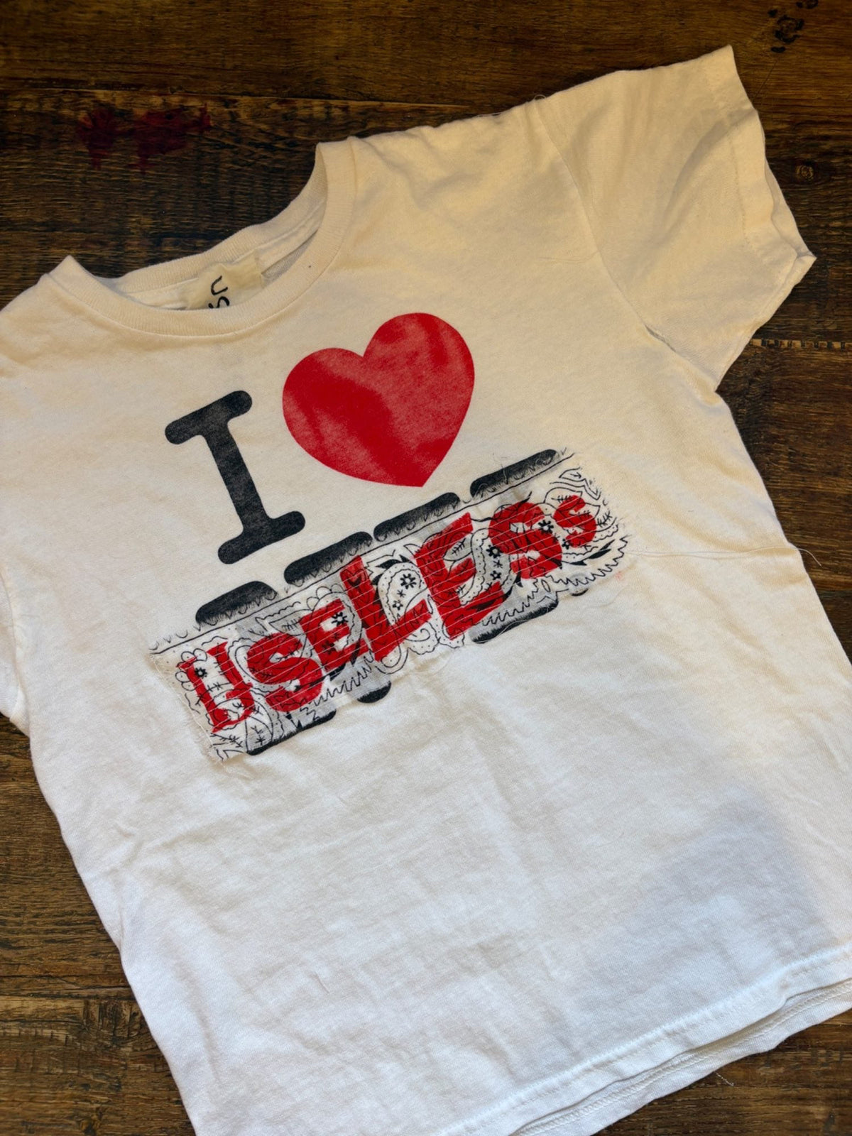 020. I Love Useless White T Shirt