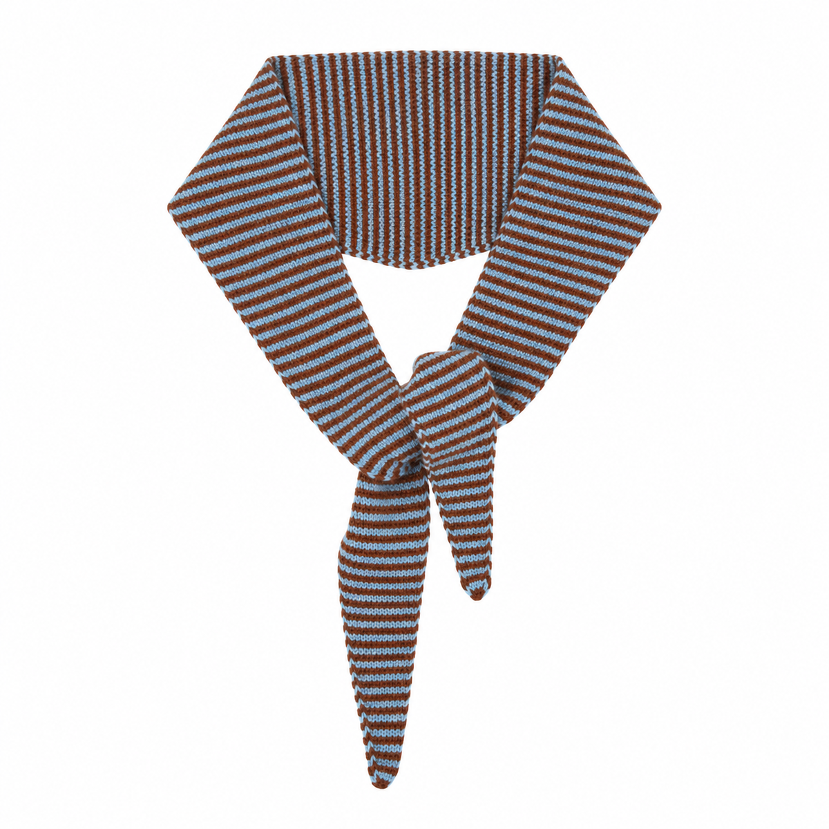 *NEW* Cashmere Diamond Skinny Scarf Blue/Brown Stripe
