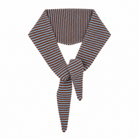 *NEW* Cashmere Diamond Skinny Scarf Blue/Brown Stripe