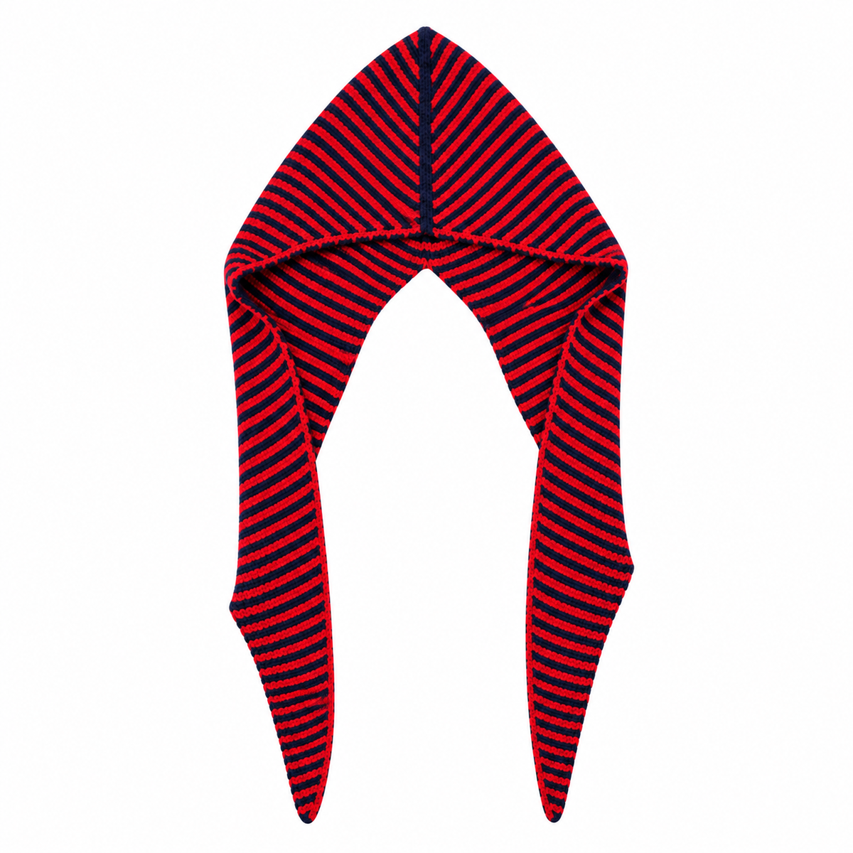 *NEW* Cashmere Stripe Hood Red/Navy