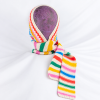 *AW26* Hoodie Scarf Rainbow
