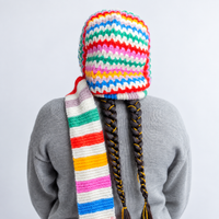 *AW26* Hoodie Scarf Rainbow